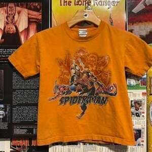 Vintage 2003 Spider-Man Marvel Youth Orange Graphic Tee